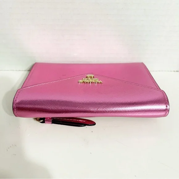 Victoria’s Secret Pink Jewel Metallic Envelope Pouch Wallet Snap Closure 🩷🖤 - Picture 6 of 14